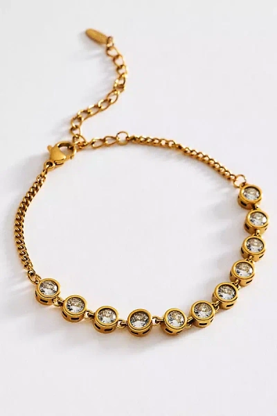By Anthropologie Water Resistant Cubic Zirconia Bracelet In Gold