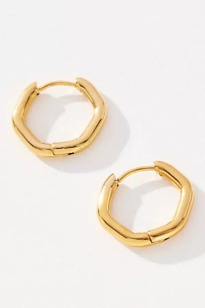 By Anthropologie Water-resistant Huggie Hoop Earrings In Gold