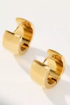 By Anthropologie Water-resistant Thick Huggie Hoop Earrings In Gold