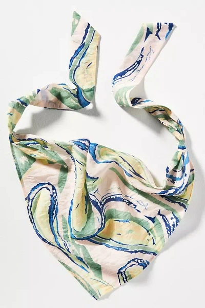 By Anthropologie Watercolor Hair Scarf In Blue