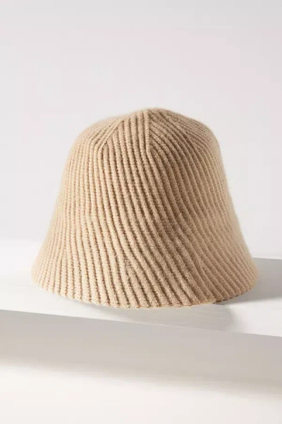 By Anthropologie Wavy Cloche Hat In White