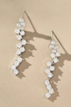 By Anthropologie Wavy Crystal Drop Earrings In Transparent