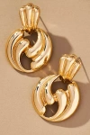 By Anthropologie Wavy Metal Doorknock Earrings In Gold