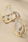 By Anthropologie Wavy Mixed Metal Earrings In Gold