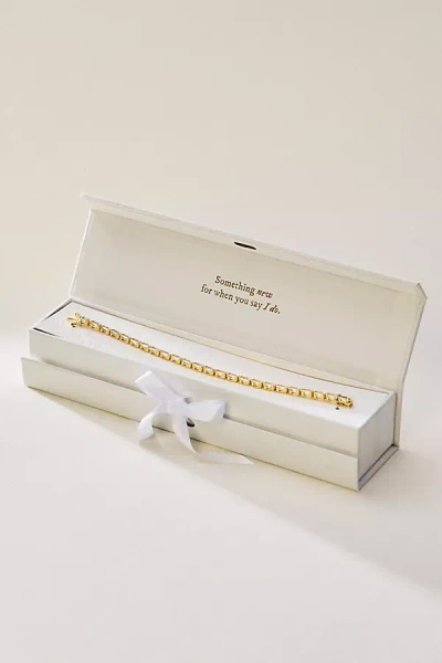 By Anthropologie Weddings Bridesmaid Bracelet Gift Box In Gold