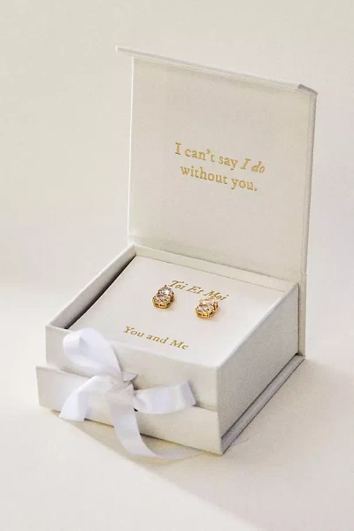 By Anthropologie Weddings Bridesmaid Earrings Gift Box In Gold