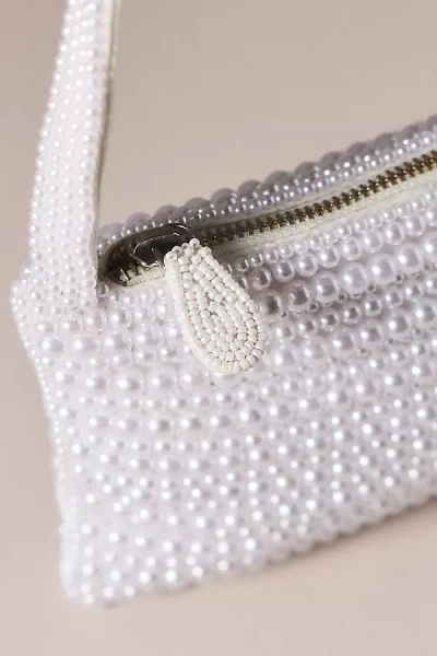 By Anthropologie Weddings By Anthropologie Ellie Pearl Slouchy Shoulder Bag In White