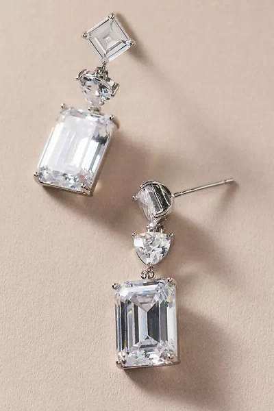 By Anthropologie Weddings By Anthropologie Mixed Stone Drop Earrings In Silver