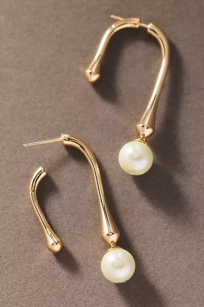 By Anthropologie Weddings By Anthropologie Perla Front-back Earrings In Gold