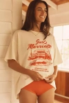 By Anthropologie Weddings Just Married Graphic Tee In White