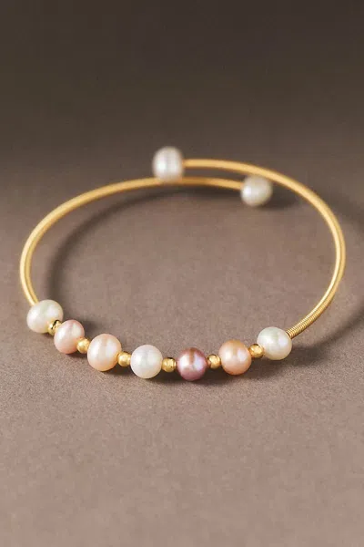 By Anthropologie Weddings Mixed Pearl Slider Bracelet In Gold