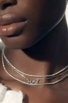 By Anthropologie Weddings Mrs. Bubble Letter Necklace In Silver
