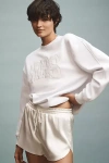By Anthropologie Weddings Mrs. Lace Crew-neck Sweatshirt In White