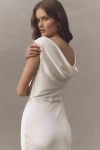 By Anthropologie Weddings Satin Bow Sash In White