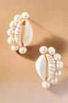 By Anthropologie Weddings Seashell & Pearl Post Earrings