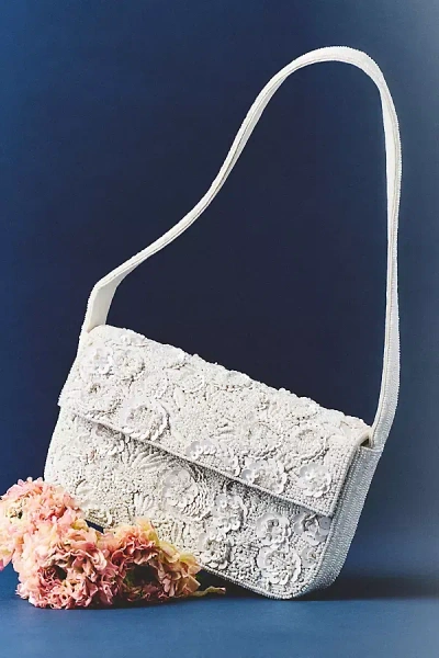 By Anthropologie Weddings The Fiona Beaded Bag: Weddings Edition In White