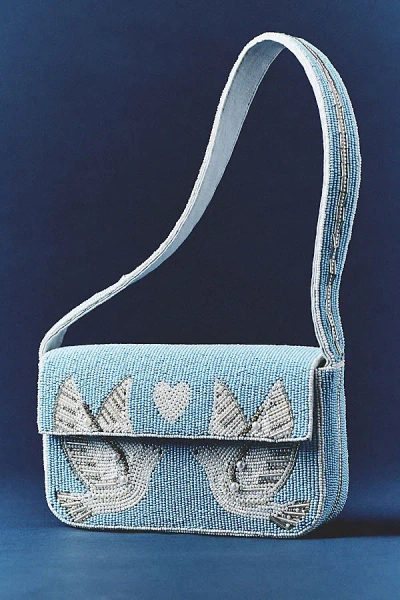 By Anthropologie Weddings The Fiona Beaded Bag: Weddings Icon Edition In Blue