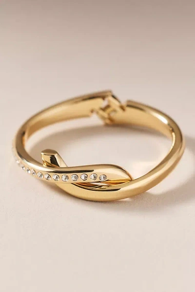 By Anthropologie Weddings Twisted Crystal Bracelet In Gold