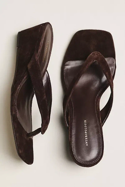 By Anthropologie Wedge Thong Heels In Multi
