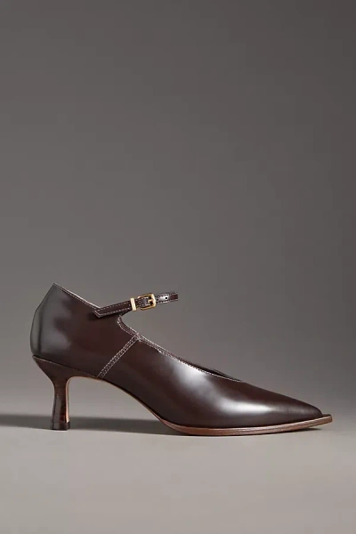By Anthropologie Western Kitten-heel Pumps In Brown