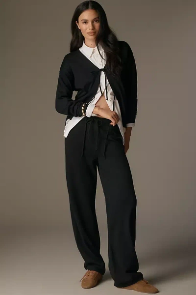 By Anthropologie Wide-leg Sweater Pants In Black