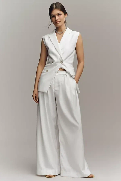 By Anthropologie Wide-leg Trousers Pants In White