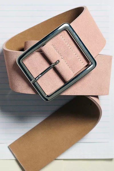 By Anthropologie Wide Square Buckle Belt In Pink