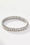 By Anthropologie Wide Twisted Stretch Bracelet In Silver