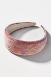 By Anthropologie Wide Velvet Headband In Pink