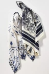 By Anthropologie Patterned Hair Scarves, Set Of 2 In Blue