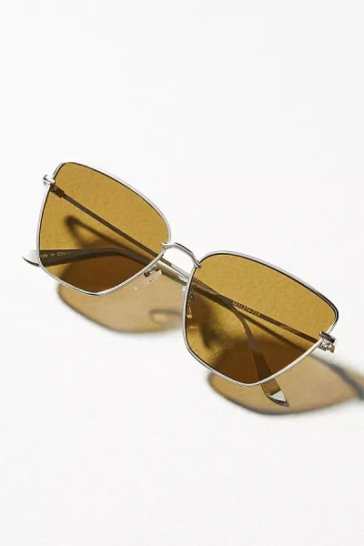 By Anthropologie Wire Cat-eye Sunglasses In Silver
