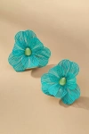By Anthropologie Wire Floral Earrings In Blue