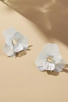 By Anthropologie Wire Floral Earrings In White