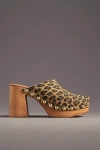 BY ANTHROPOLOGIE WOOD-BOTTOM CLOG HEELS