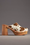 By Anthropologie Wood-bottom Clog Heels In Multicolor