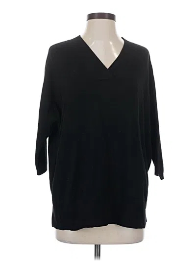 Pre-owned By Anthropologie Wool Pullover Sweater In Black