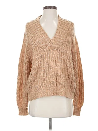 Pre-owned By Anthropologie Wool Pullover Sweater In Brown