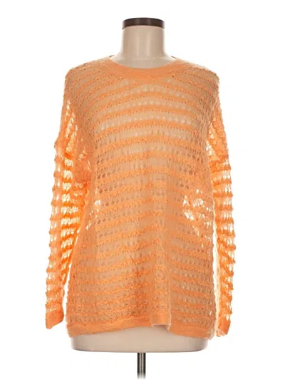 Pre-owned By Anthropologie Wool Pullover Sweater In Orange