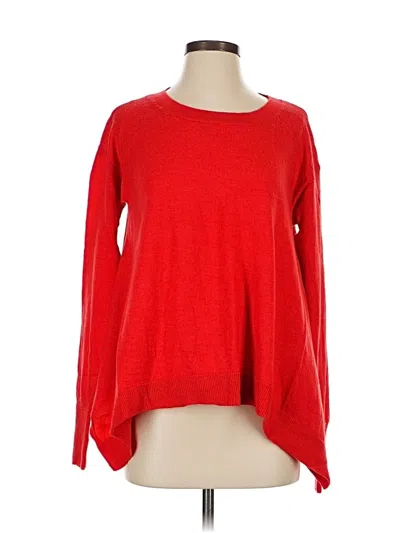 Pre-owned By Anthropologie Wool Pullover Sweater In Red