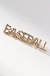 By Anthropologie Worded Crystal Brooch In Gold