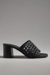 By Anthropologie Woven Block-heel Mule Sandals In Black