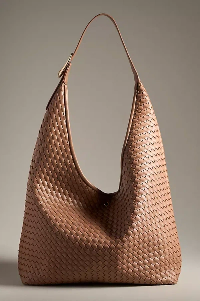 By Anthropologie Woven Buckle Tote