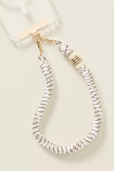 By Anthropologie Woven Cord Phone Chain In White