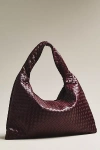 By Anthropologie Woven Faux-leather Oversized Slouchy Tote In Red