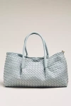 By Anthropologie Woven Faux-leather Tote In Blue