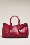 By Anthropologie Woven Faux-leather Tote In Red