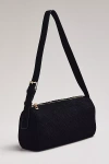 By Anthropologie Woven Faux-suede Shoulder Bag In Black