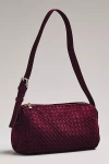 By Anthropologie Woven Faux-suede Shoulder Bag In Purple