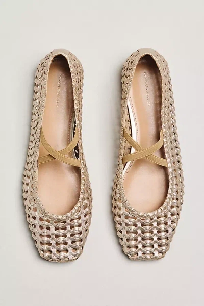 By Anthropologie Woven Leather Ballet Flats In Neutral