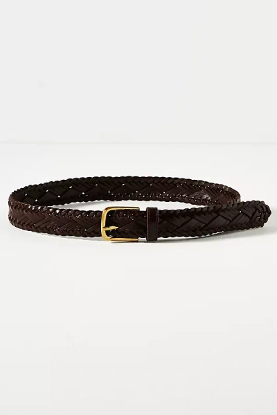 By Anthropologie Woven Leather Belt In Brown